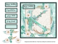 Floral Alphabet Card Topper - Letter K
