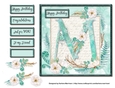 Floral Alphabet Card Topper - Letter M