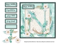 Floral Alphabet Card Topper - Letter N