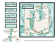Floral Alphabet Card Topper - Letter P