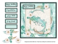 Floral Alphabet Card Topper - Letter S