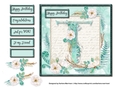 Floral Alphabet Card Topper - Letter T