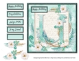 Floral Alphabet Card Topper - Letter U