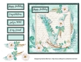 Floral Alphabet Card Topper - Letter V