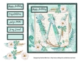Floral Alphabet Card Topper - Letter W