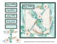 Floral Alphabet Card Topper - Letter X