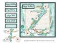 Floral Alphabet Card Topper - Letter Z