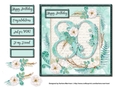 Floral Number Card Topper - 80th Birthday