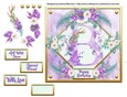 Metallic Gold & Mauve Boho Style Floral Alphabet Card Topper - B