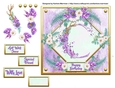 Metallic Gold & Mauve Boho Style Floral Alphabet Card Topper - C