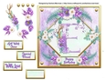 Metallic Gold & Mauve Boho Style Floral Alphabet Card Topper - E