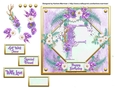 Metallic Gold & Mauve Boho Style Floral Alphabet Card Topper - F