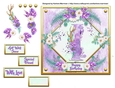 Metallic Gold & Mauve Boho Style Floral Alphabet Card Topper - I