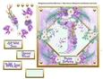 Metallic Gold & Mauve Boho Style Floral Alphabet Card Topper - J