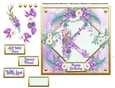 Metallic Gold & Mauve Boho Style Floral Alphabet Card Topper - K