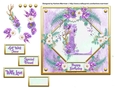 Metallic Gold & Mauve Boho Style Floral Alphabet Card Topper - L