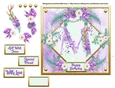 Metallic Gold & Mauve Boho Style Floral Alphabet Card Topper - M