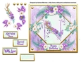 Metallic Gold & Mauve Boho Style Floral Alphabet Card Topper - N