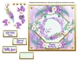 Metallic Gold & Mauve Boho Style Floral Alphabet Card Topper - 0