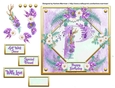 Metallic Gold & Mauve Boho Style Floral Alphabet Card Topper - P