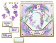 Metallic Gold & Mauve Boho Style Floral Alphabet Card Topper - Q