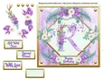Metallic Gold & Mauve Boho Style Floral Alphabet Card Topper - R