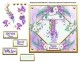 Metallic Gold & Mauve Boho Style Floral Alphabet Card Topper - T