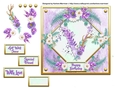 Metallic Gold & Mauve Boho Style Floral Alphabet Card Topper - V