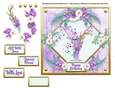 Metallic Gold & Mauve Boho Style Floral Alphabet Card Topper - Y