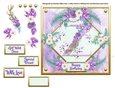 Metallic Gold & Mauve Boho Style Floral Alphabet Card Topper - Z
