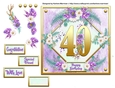 Metallic Gold Age Floral Card Topper - 40