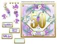 Metallic Gold Age Floral Card Topper - 50