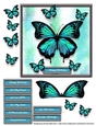 Watercolour & Alcohol Paper Butterfly Card Topper - Greens
