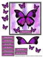 Watercolour & Alcohol Paper Butterfly Card Topper - Pinks