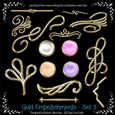 Gold Embellishments & Pearl Buttons - Set 3