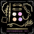 Gold Embellishments & Pearl Buttons - Set 4