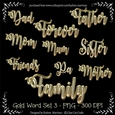 Gold Script Family Word Pack