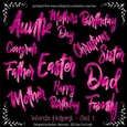 Hot Pink Word Pack - Set 1