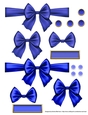 Ribbons. Bows, Brads, Labels & Pearls - Blue 3