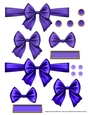 Ribbons. Bows, Brads, Labels & Pearls - Purple 1