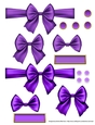 Ribbons. Bows, Brads, Labels & Pearls - Purple 2