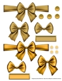 Ribbons. Bows, Brads, Labels & Pearls - Yellow
