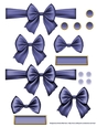 Ribbons. Bows, Brads, Labels & Pearls - Vintage Purple