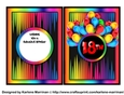 Over the Top Colour 18th Birthday Card Topper & Inner