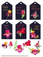 Stunning iris Gift Tags with Decoupage