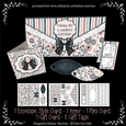 Envelope Look Floral Card Set - Moody