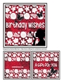 Silhouette & White Card Topper & Gift Card - Red