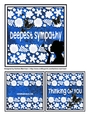 Silhouette & White Card Topper & Gift Card - Blue