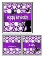 Silhouette & White Card Topper & Gift Card - Purple