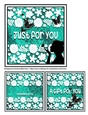 Silhouette & White Card Topper & Gift Card - Turquoise